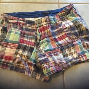 Women plaid shorts